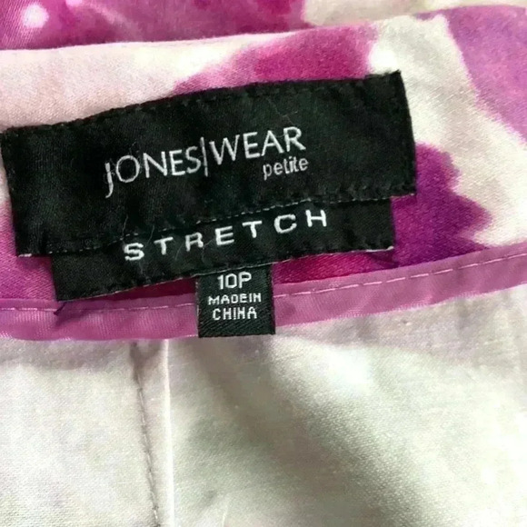 Jones wear stretch Pink& green floral pencil skirt  Cottagecore Size 10P - Picture 5 of 6